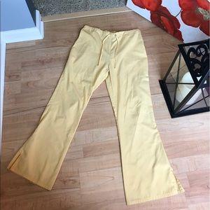 Lemon yellow scrub pants